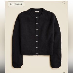 J.Crew Supersoft Bubble-Hem Cardigan Sweater Black Size 2X NWT Style CN226